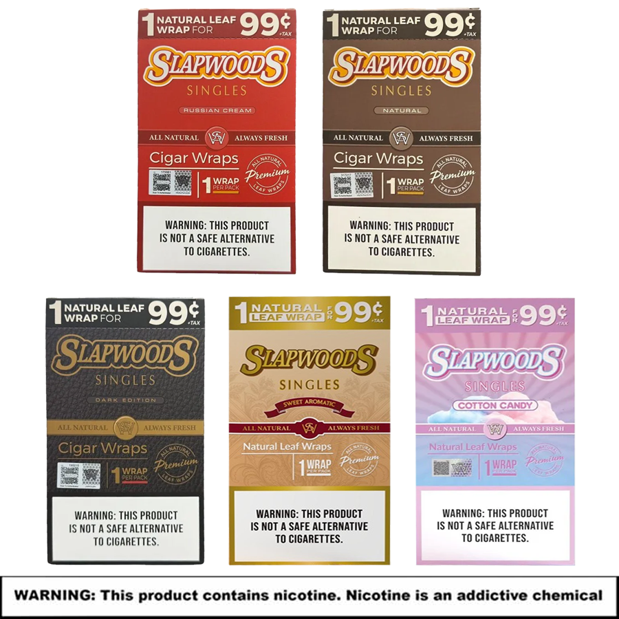 Slapwoods Singles Cigar Wraps ($0.99 each) | 1 Pack | 20 Count Display product image